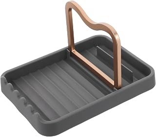 Pot Lid and Spatula Holder Plastic Kitchen Spoon Rest Organizer