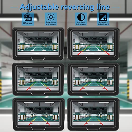 【2024 Upgrade】Reversing Camera Kit AHD 1080P Reverse Camera Kit Rear View Camera with 4.3'' LCD Monitor Reverse Camera for Van,Car,Truck,Pickup,SUV Waterproof Night Vision DIY Parking Guide Lines - Image 6