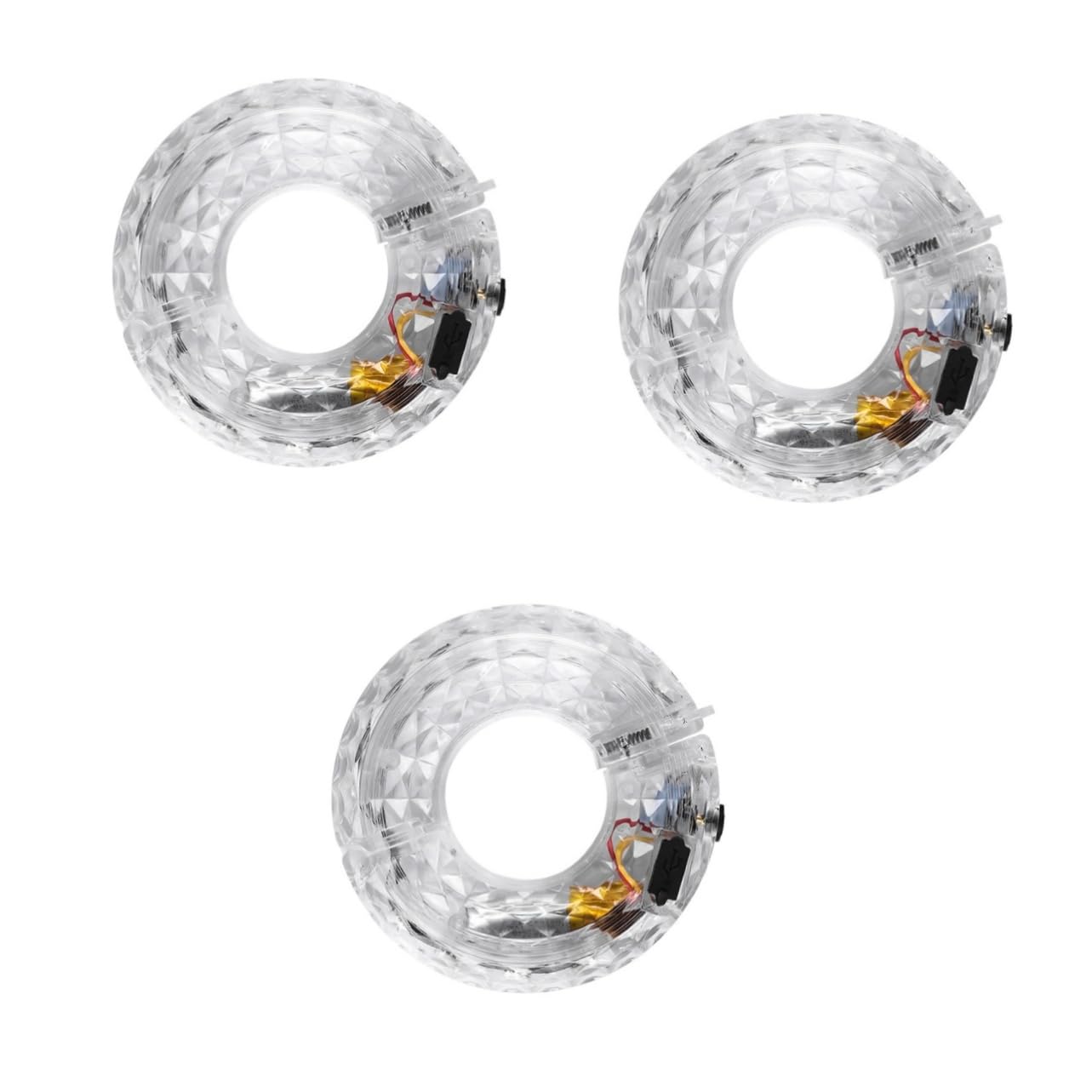 BESPORTBLE Feux De Vélo à La Mode Fauteuil Scooter Cyclisme Lumière De Casque De Vélo Feux De Roue De Vélo Portables Éclairage De Roue De Vélo Élégant Vélo Lumière Blanche Plastique