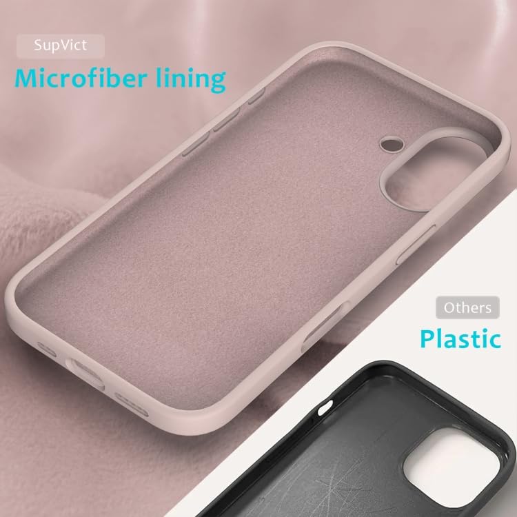 Image of Back Cover Compatible with iPhone 17 Case (6.3) Soft Touch Slim Liquid Silicone Full Protection Shock Proof Back Cover for iPhone 17 (SC Sand Pink)