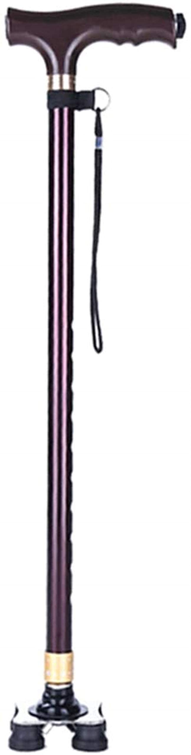 Stick a Piedi/stampelle in Alluminio Leggero Canne da Passeggio in Lega con Maniglia ergonomica Leggera a LED 10 Livelli di Altezza Regolabili per Uomini Anziani o Donne con la Canna disabili