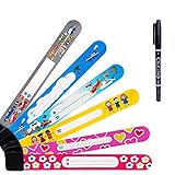 12 pcs Child Safety ID Wristband,ID Safety Wristbands Infobands Bracelets for Kids Child Travel Event Field Trip,Waterproof Kids Safety Bracelet,Anti Lost ID Wristband,Reusable SOS Bracelet for Kids