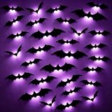 Halloween Deko LED Fledermäuse Wanddeko Leuchtende Fledermaus