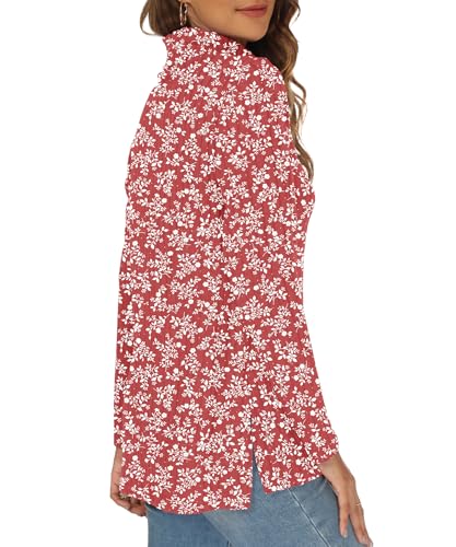 Image of Women Sweaters Turtleneck Long Sleeve Tunic Tops Fall Lightweight Pullover Sweater