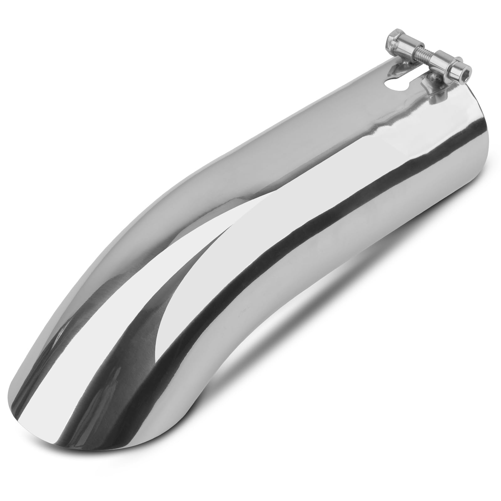 2.5" In Angle Cut Stainless Steel Turn Down Outlet Exhaust Tip 3" Out 12" Long - Foto 9