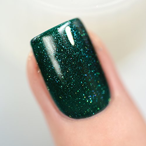Image of ILNP Fir Coat - Sultry Emerald Green Holographic Nail Polish