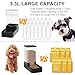 Wefeedy Automatic Cat Feeder and Water Dispenser in Set with Pet Food Bowl,Gravity Dog Waterer and Food Feeder for Small Medium Dog Cat Puppy Kitten Large Capacity(3.3L,Black)