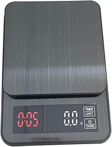 ININOSNP Präzisions-Lebensmittelwaage mit Timer, 3 kg