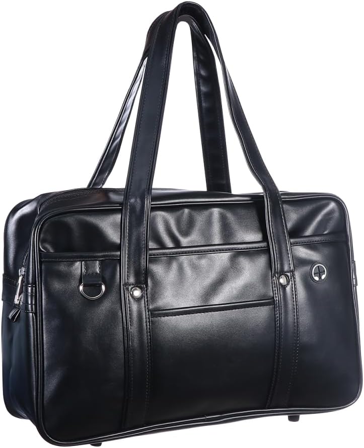 jojofuny Portable Leather Laptop Tote Messenger Bag: Japanese JK Uniform Business Case - Men's Briefcase Bookbag - PU Large Capacity Commuter Bag