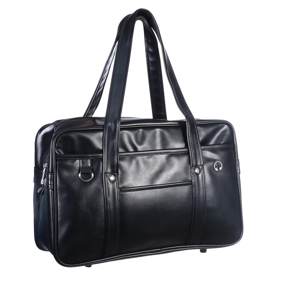 jojofuny Portable Leather Laptop Tote Messenger Bag: Japanese JK Uniform Business Case - Men's Briefcase Bookbag - PU Large Capacity Commuter Bag