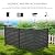 Kozyard 50" W x 48" H Outdoor Privacy Screens Aluminum Post, Air Conditioner Fence Panels, Pool Equipment Enclosure, Trash Can Screens Fence Kit for Outside Backyard Patio (Black/ 3 Panels)