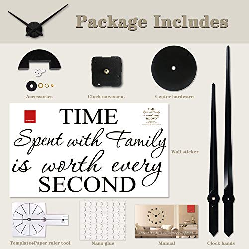 Vangold Large Wall Clock Hands, 3D Diy Clock Hands Needles With Clock Mechanism & Wall Sticker For Home Office Decor #TOP5