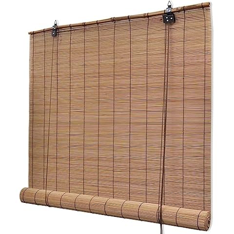 vidaXL Bamboo Roller Blind for Windows Cover