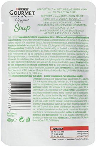 Katzensuppe Gourmet Purina Crystal Soup für Katzen mit Huhn und Gemüse