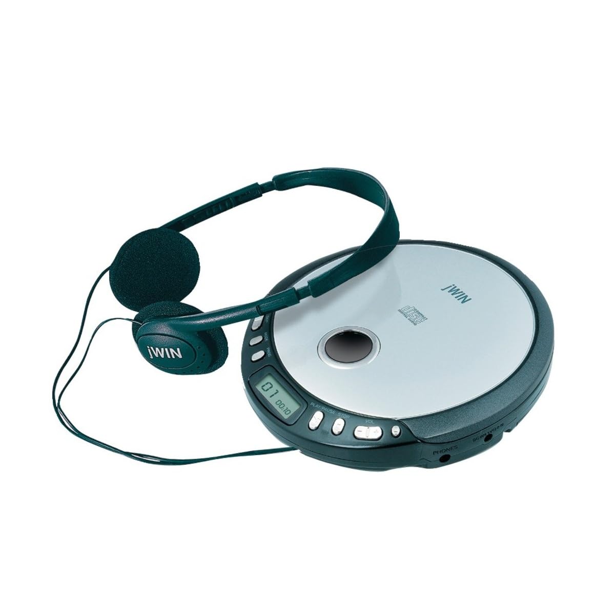 JWIN JX-CD335SIL Portable CD Player with included headphones