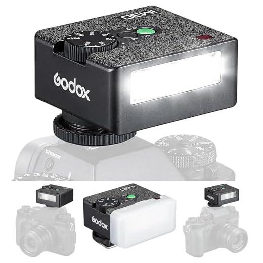 Godox Mini Flash Camera Flash Speedlite for Sony ZV1/ZV-E10, Canon, Nikon, Fuji & Ricoh GR3 GN15, 7-Level Power Adjustment, 230 Flashes with Cameras with Single-Contact Hotshoe and Diffuser