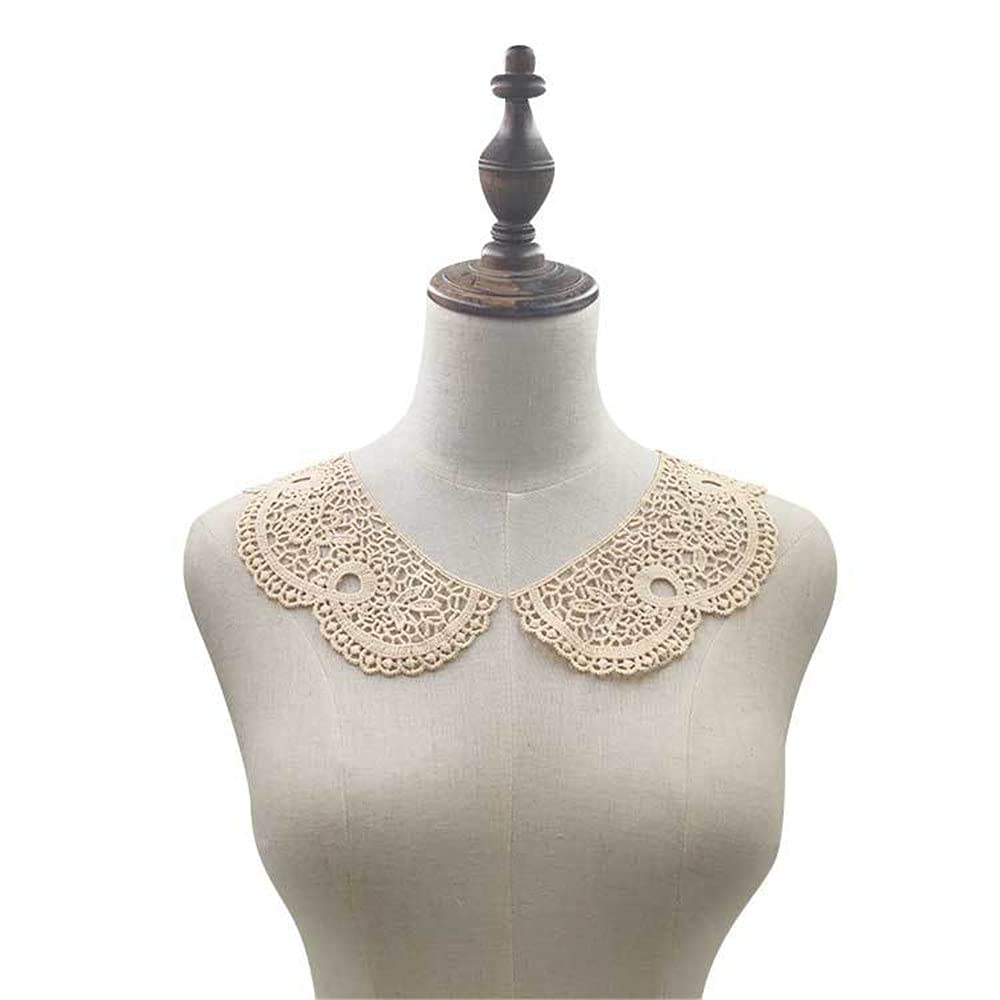 Fake Collar Lace Applique Neckline Trim Embroidery Sewing Craft Wedding Dress DIY Clothes Costume Embellishment