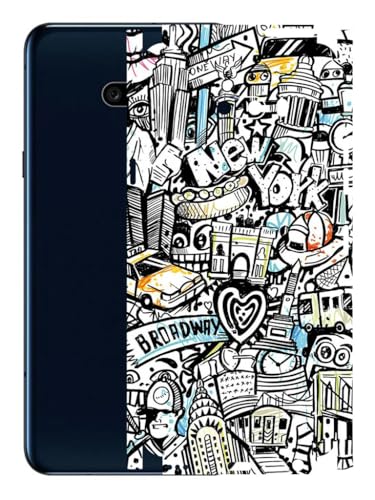 Image of AtOdds - Full Body Back Screen Guard Protector Film - Lamination Wrap Skin Sticker Compatible with LG G8X ThinQ | Scratchproof Matte Finish (Graffiti 26)