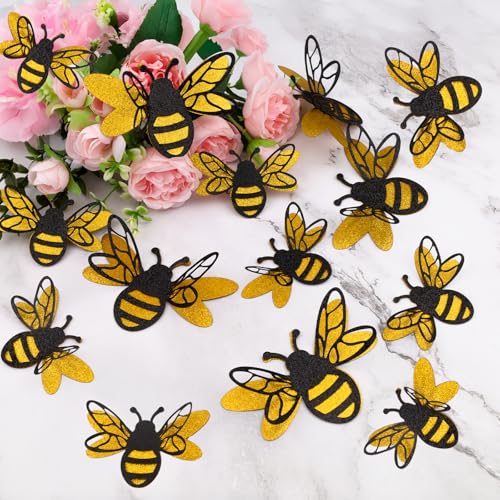 24 PCS 3D Bee Wall Stickers - 2 Size Realistic Honey Bee Decor, Tiny Bees Wall Decals Double Layer, Removable 3D Honey Bees Stickers for Home, Party,Crafts, Embellishments, Clings & Nursery