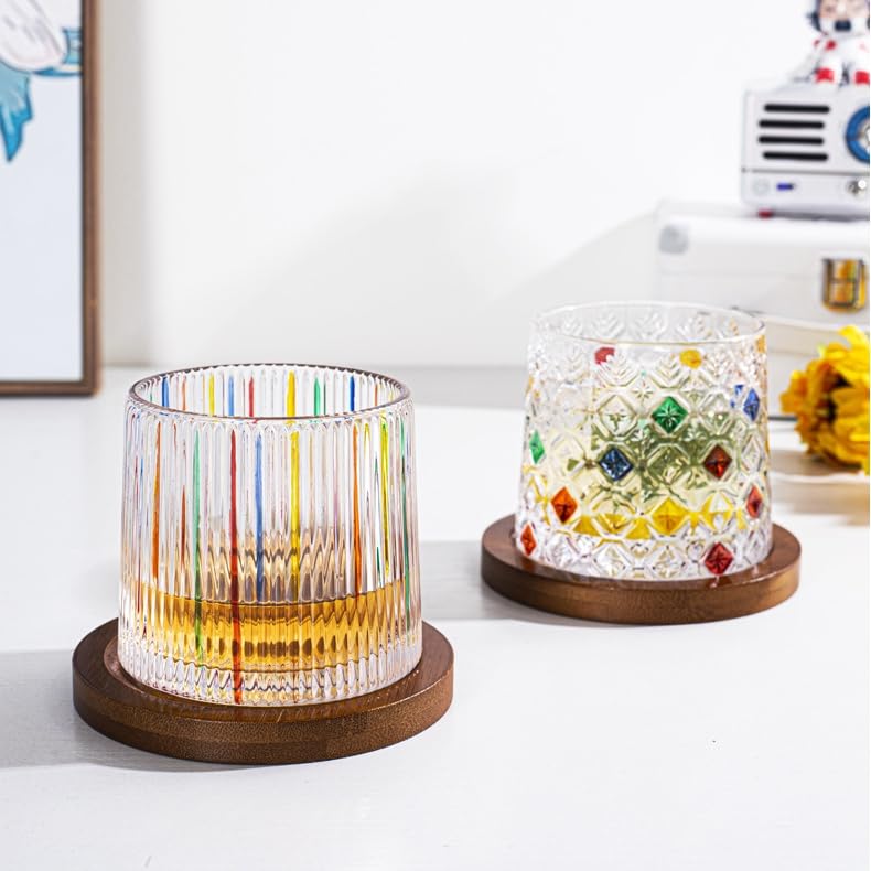 Verres à eau colorés peints à la main pour éviter les taches sur vos tables - 7
