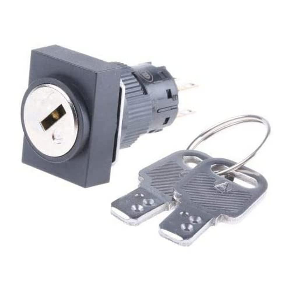 SELECTOR Rectangular Llave 2P interrupteur clé 2NANC commutateur