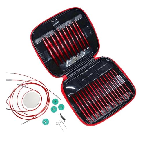 Kit crochet multifonctionnel rouge en aluminium de qualité supérieure
