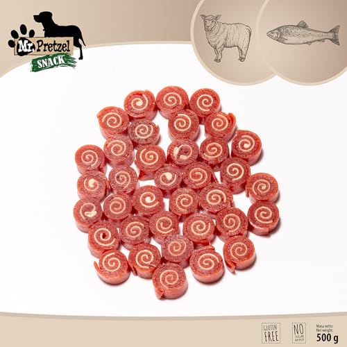 HUNDEKAUSNACK – Lamm-Sushi Mr. Pretzel 500g – Gesunder Premium-Snack für Hunde – Getreidefrei, Hochwertiges Fleisch, Leckerli