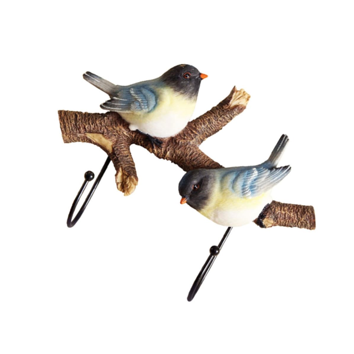 Didiseaon Gancho Decorativo y Fácil de Limpiar para Decoración del Hogar en Resina y Hierro Forma de Pájaro de Pared Perchero para Abrigos y Bolsos, Ahorro de Espacio