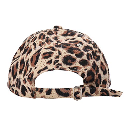 Boderier Leopard Print Baseball Cap Adjustable Back Women Girls Cotton Hat With Matching Hoop Earrings thumb #4