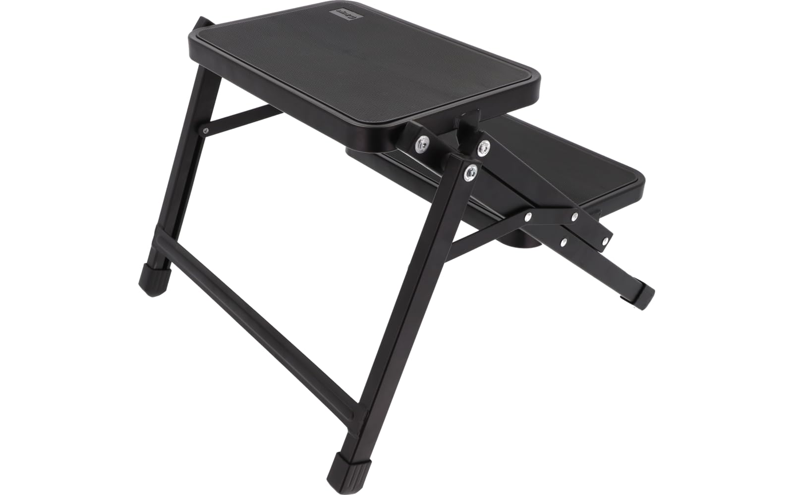 BERGER Blackline Klapptritt faltbar I Doppeltrittstufe bis 150 kg I Kleine Leiter Trittleiter für Camping I 2 Stufen Tritt klappbar I Tritthocker Stabil & Kompakt für Haushalt & Camping