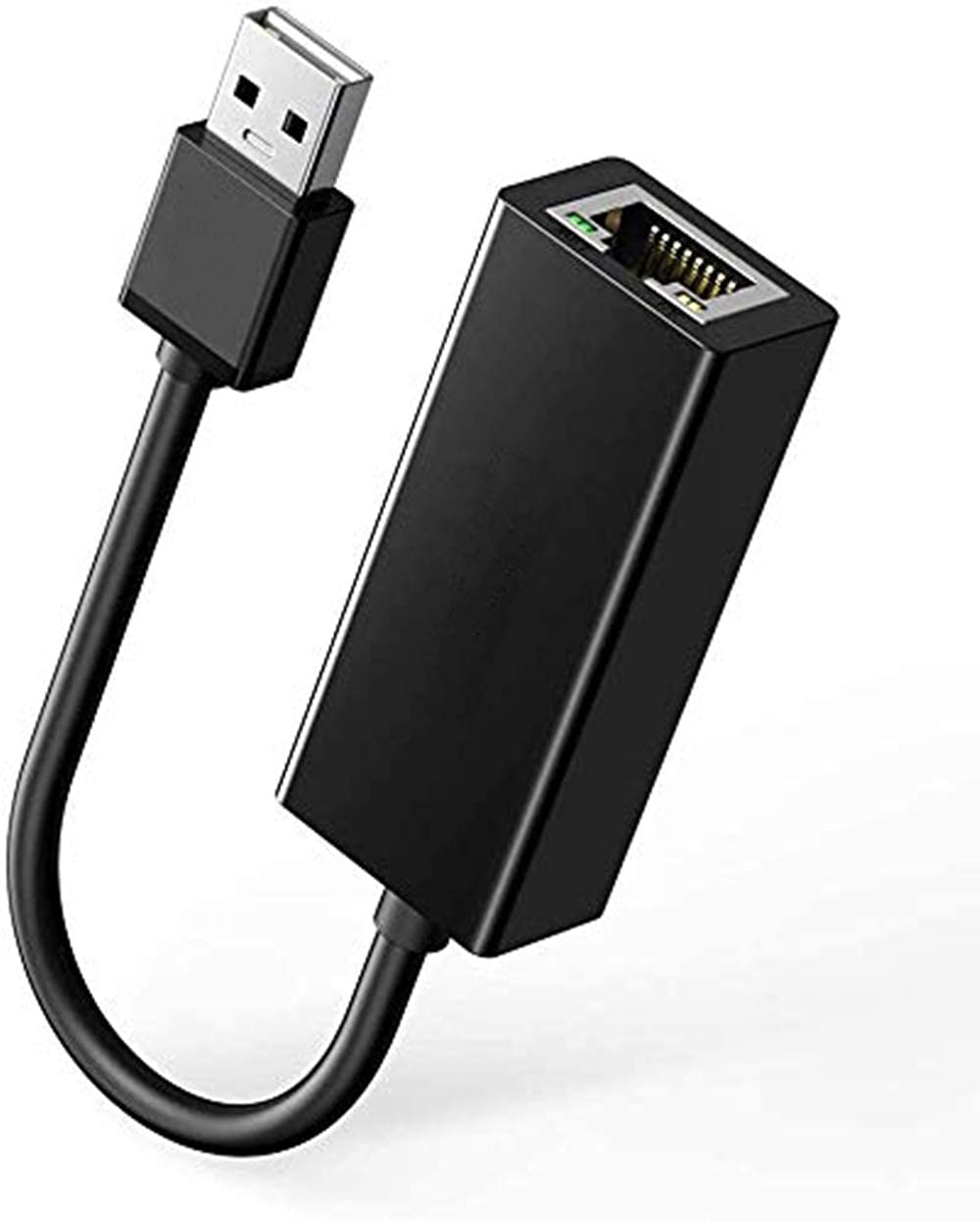 Ultima Cords & Cables USB 2.0 to RJ45 Ethernet Network LAN Adapter Supporting 10/100 Mbps Ethernet for Laptop, MacBook, PC No Driver Required- Black