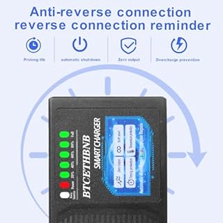 BTCETHBNB 60V20AH Lead Acid Battery Charger Input AC110V-220V Auto Shut Off 3 Holes Plug