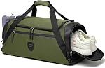 Gym Duffle Bags for Men & Women, Large Duffel Bag for Men Travel, Weekend Overnight Shoulder Bag with Shoe Compartment & Wet Pocket, Waterproof Sports Duffle Bag Gym Bag (Green)