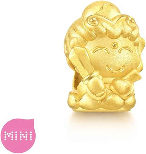 Miniatura 5 de CHOW SANG SANG Pulsera de oro macizo 999 de 24 quilates con dije de buda guardián del zodiaco para mujeres y hombres