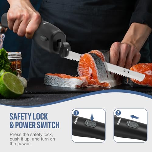 image for VLOXO Cordless Electric Knife, Electric Knives Rechargeable Bread Knif