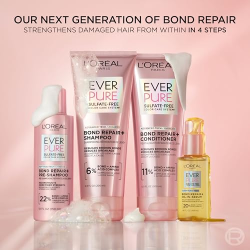 L'Oreal Paris EverPure Sulfate-Free Vegan Hair Care Kit - Shampoo and Conditioner to Strengthen and Repair Hair Bonds (Packaging May Vary) - Image 5