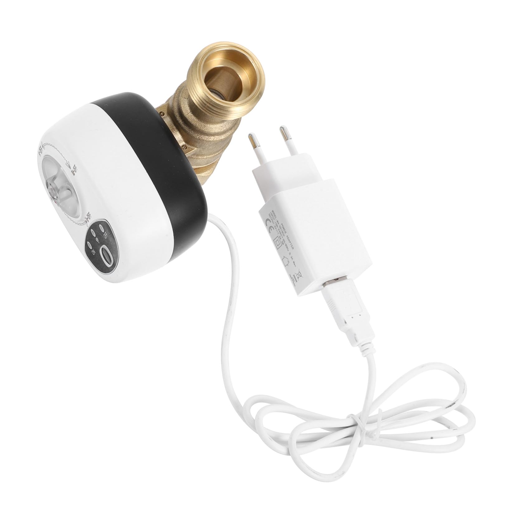 POPETPOP Válvula de Agua Inteligente Wifi Válvula de Cierre Automática con Temporizador y Alarma Fácil de Instalar en Material PC y Abs para Control del Agua en Sistemas de Riego