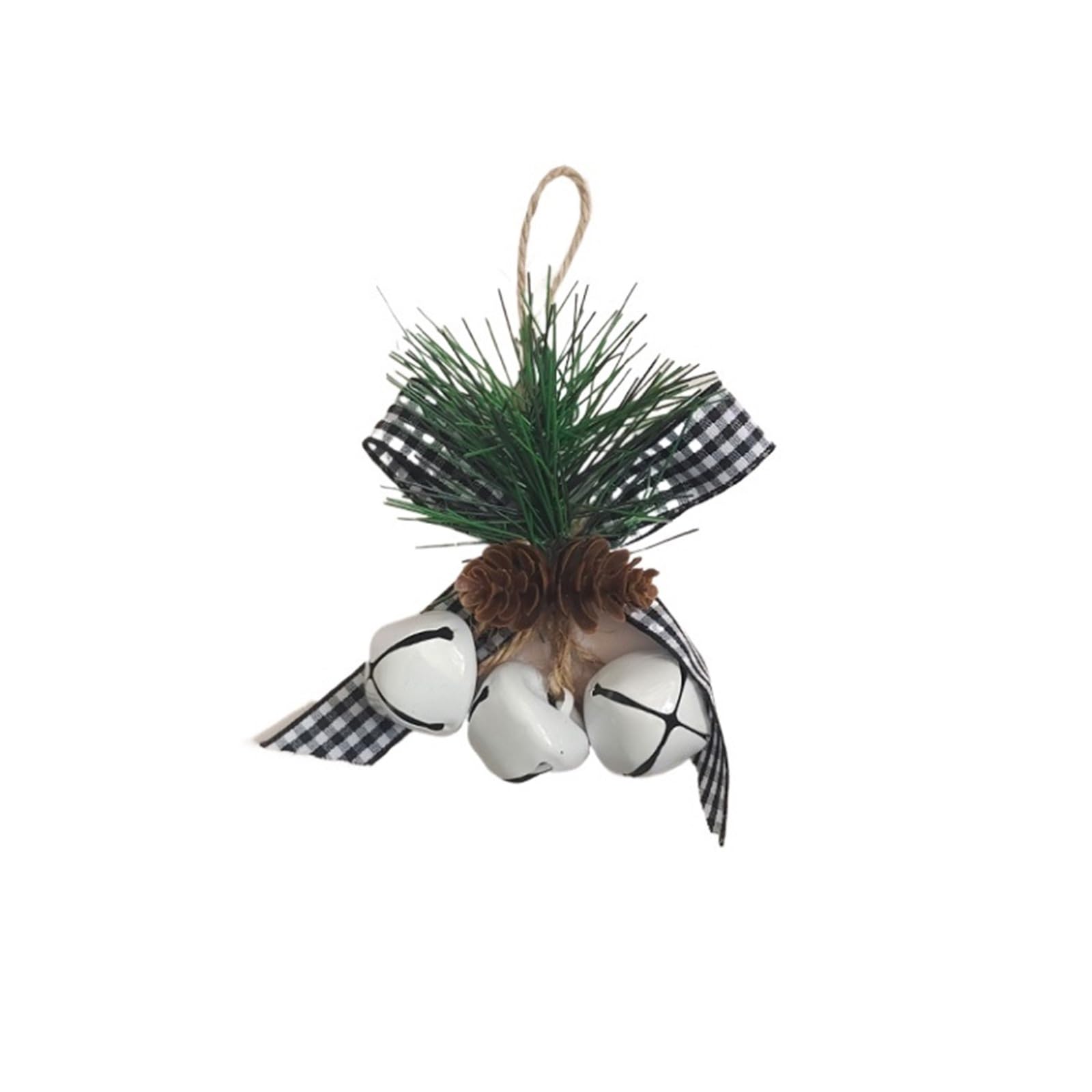Campanas Navidad Campana Navideña De Cascabel, Adorno Metal Retro Artesanal, Campanas For Puertas, Viento Decoración(White)