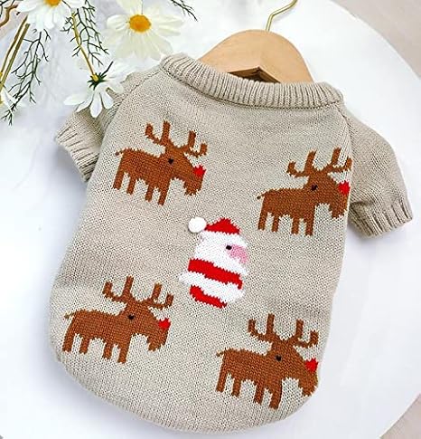 Amazon Co Jp 犬 服 フレブル サンタ クリスマス仮装 クリスマス コスプレ セーター ペット用品