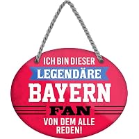 Retro Blechschild 'Hier Wohnt Ein Bayern Fan', 18x12 Cm – Witziges Geschenk Für Fußball-Fans, Geburtstag, Weihnachten