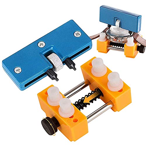 Kit d'outils d'horloger - Kit de réparation de montre - Outil de changement de batterie - Ouvre-boîtier - Ouvre-boîtier - Support de montre - Outil pour horloger Cover