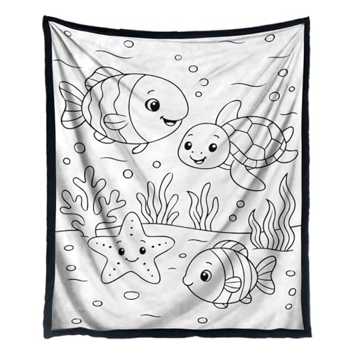 Couverture à colorier lavable et réutilisable pour lit et canapé - 2