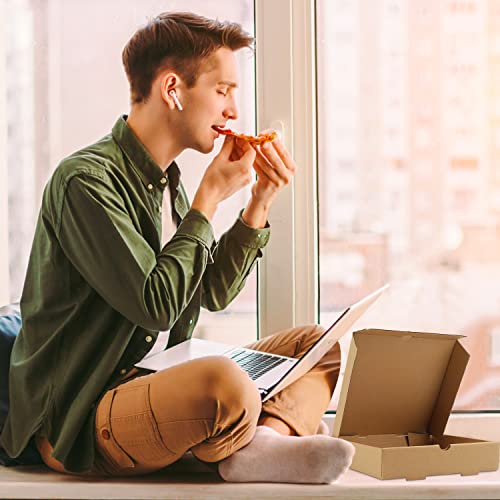 15 Pcs Pizza Boxes, 7.3 X 7.3 X 1.6" Kraft Corrugated Pizza Boxes Cardboard Boxes Take Out Containers Gift Packing Boxes Takeaway Mailing Shipping Storage Boxes For Pizza, Cake, Cookies, Food (Red) #TOP2