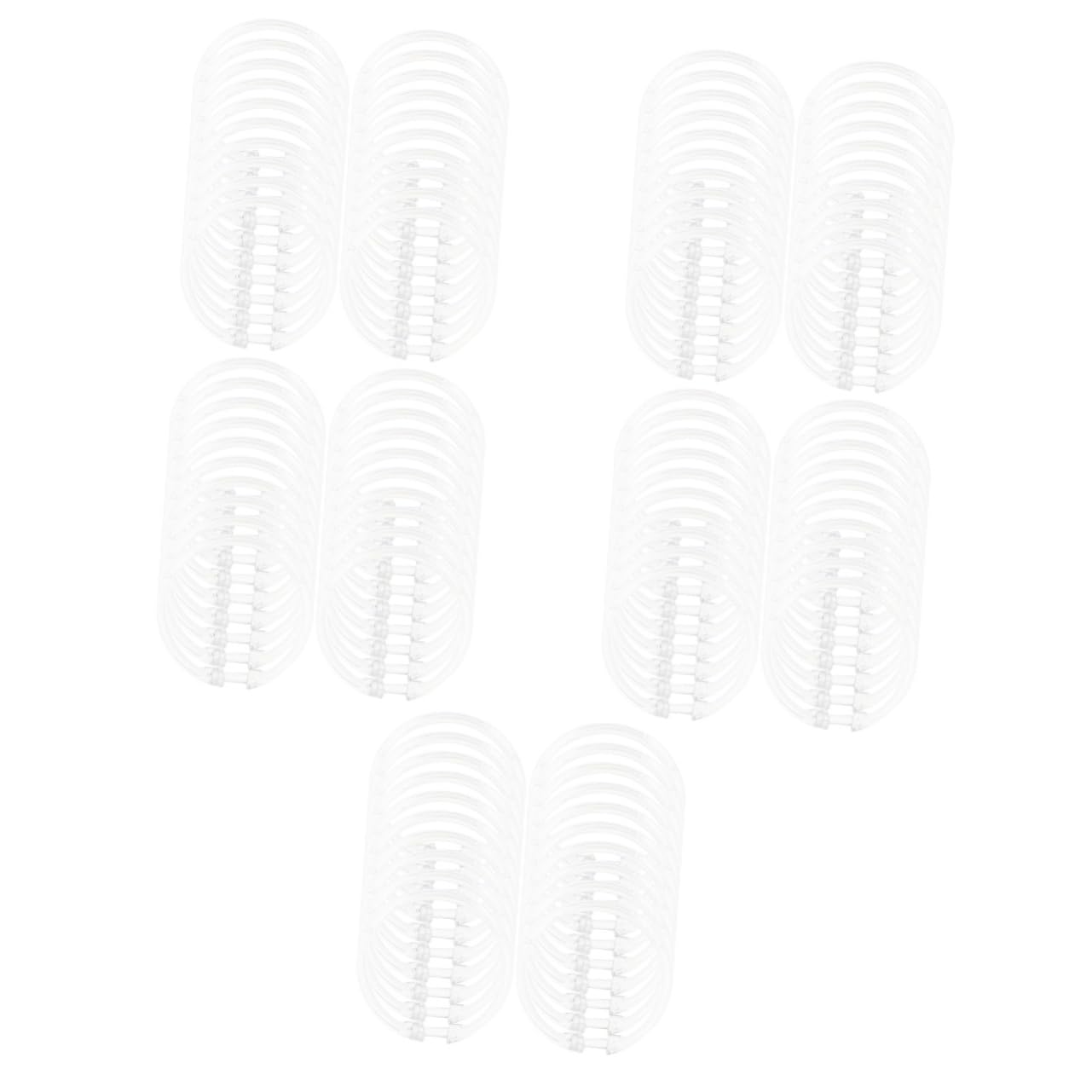 Alipis 5 Set Gancio per da Doccia Nero Inossidabile Anelli per Tende Tu di Grandi Dimensioni Ganci per Tende da Bagno Ganci per Tende in Plastica Acrilico Trasparente 20 Pezzi*5