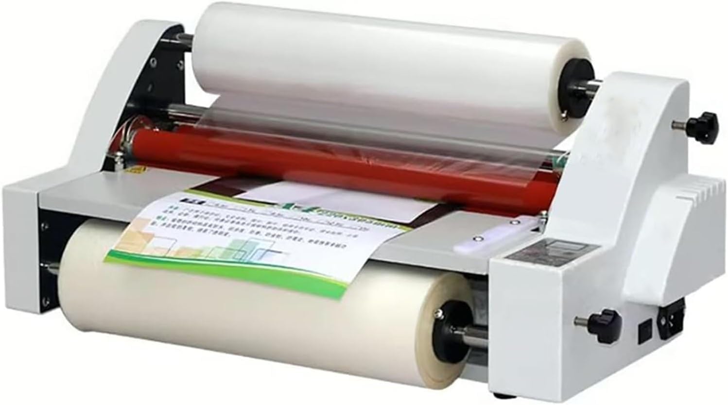 Laminadora De Película En Caliente Y Frío 450 Mm, Formato A2+, Máquina Laminado A Una A Dos Caras, Para Papel, Cartulina, Chapa Madera, Lámina PVC Pantallas Digitales