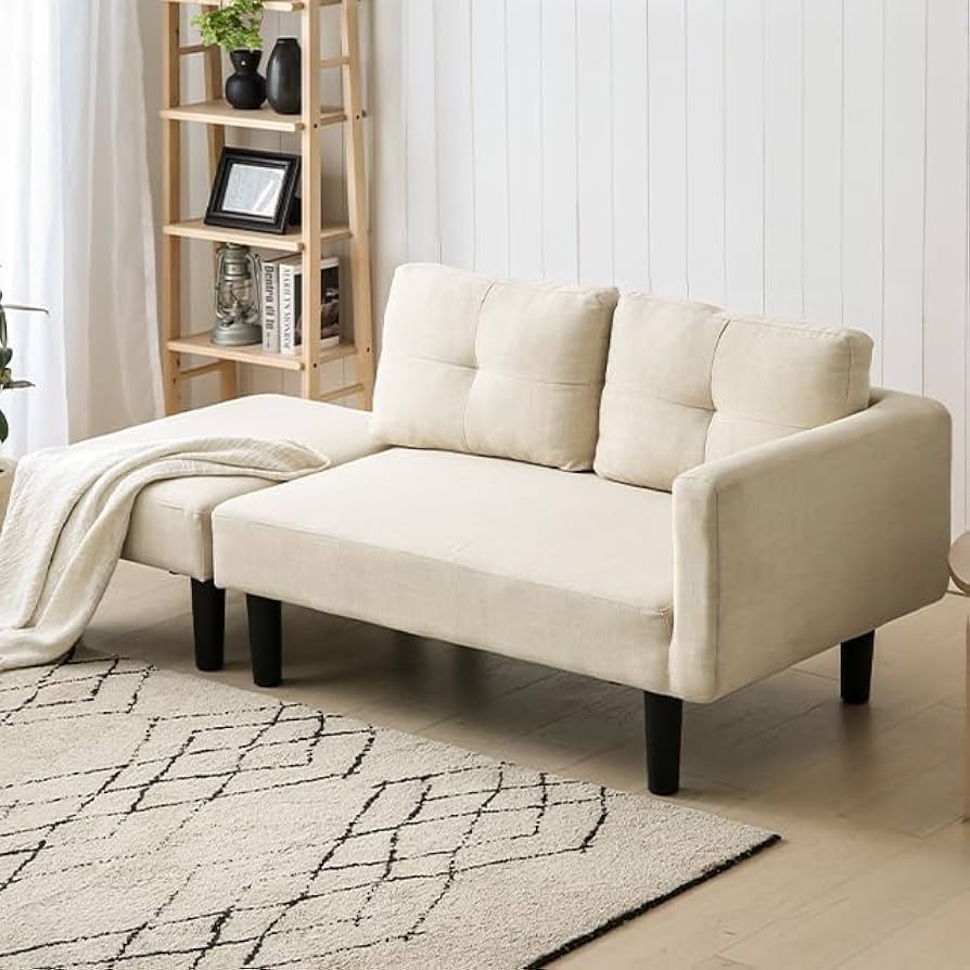 モダンデコ　2人がけソファー　カウチ　北欧　オットマン付き Amazon｜モダンデコ カウチソファ 2人掛け ソファベッド 北欧