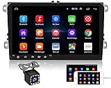 Auto-GPS-Navigation und WIFI: Mit der vorinstallierten europäischen Karte im Autoradio können Sie die Offline-Navigation genießen. Über den Mobilfunk-Hotspot mit WIFI verbunden, können Sie auch Online-Karte, Navigation, App-Installation und Unterhaltung genießen