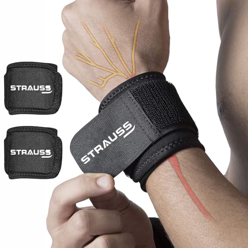 STRAUSS Wrist Support|Wrist Band for Compression and Support|Adju...