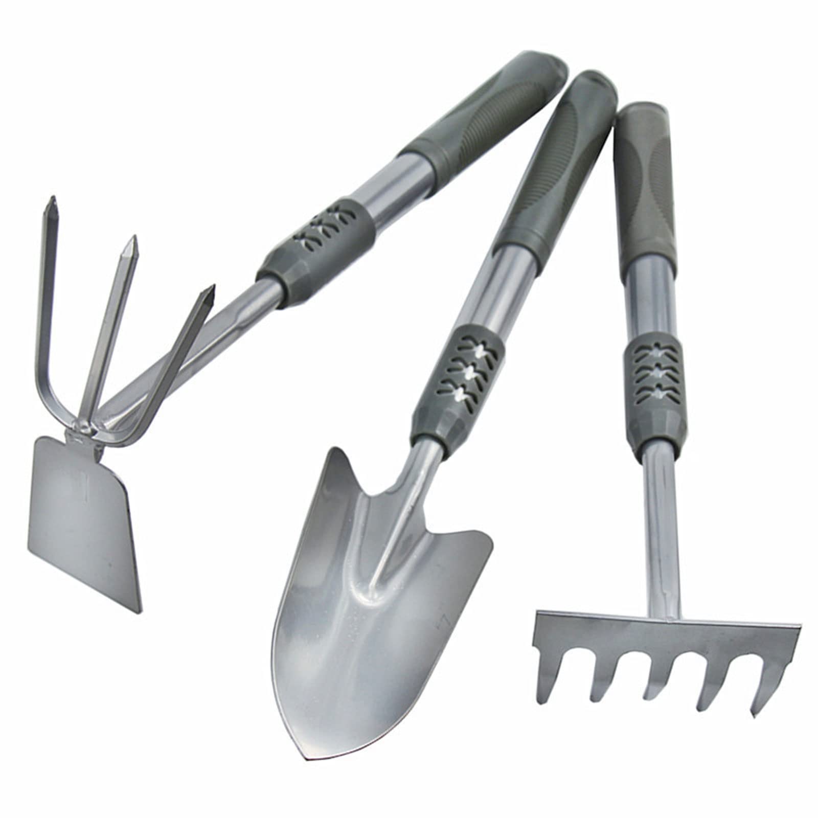 Set di attrezzi da giardino, confezione da 3 kit da giardinaggio for impieghi gravosi, attrezzi manuali da giardino con impugnatura ergonomica, set da lavoro for giardinaggio all'aperto Regali d