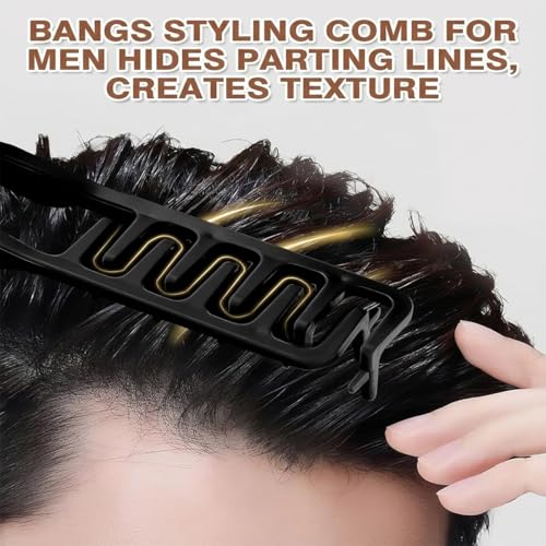 Image of Complete Comb Set for Men and Women, 3Pcs Hair Comb for Women, Texture Comb, Detangling and Foldable, ABS Material - Styling and Texture